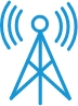 Blue network tower